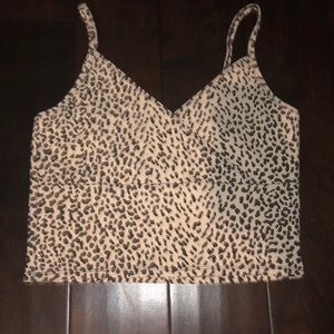 shein leopard print crop top